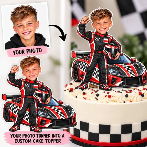 Personalised photo race car - photo,